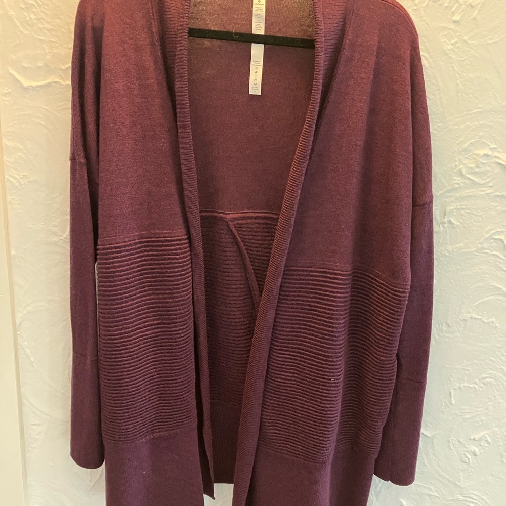 Lululemon Sit In Lotus Purple Cardigan Sweater